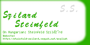 szilard steinfeld business card